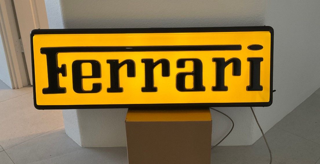 Sold - Vintage Molded Ferrari Sign With LED Lighting - Hemmings.com