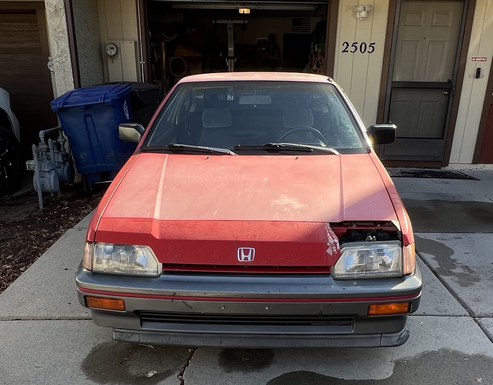 1986 Honda Crx JHMAF5329GS047196 Red Charcoal Grey and Black 1.5-liter SOHC inline-four