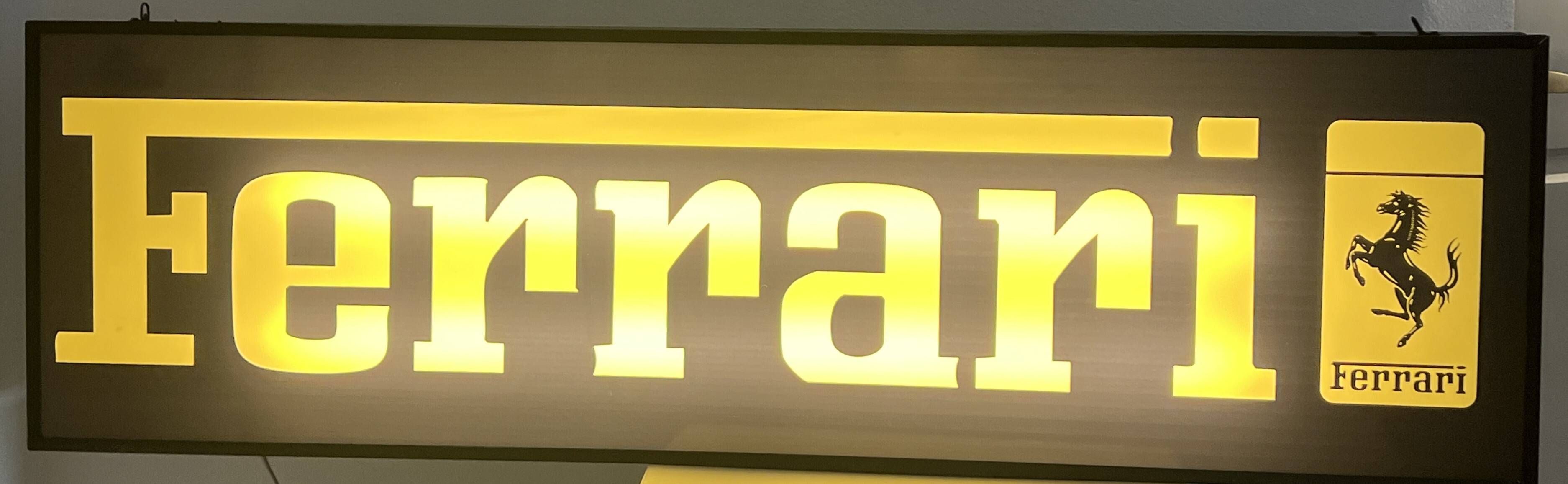 Sold - Circa-1970s Ferrari Backlit LED Dealer Sign - Hemmings.com