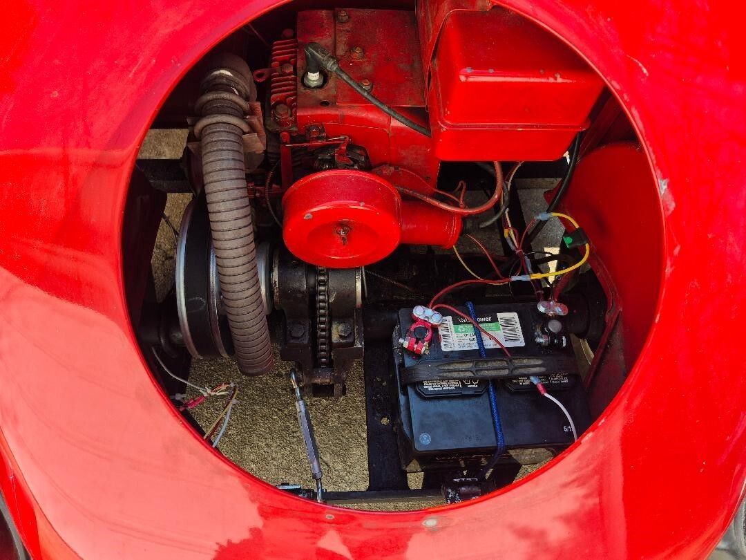 1954 IHLE Schottenring CarConvertible 016 Red and black Black vinyl Kohler 305-cc L-head four-stroke single