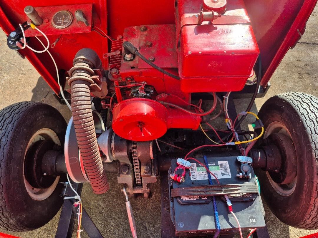 1954 IHLE Schottenring CarConvertible 016 Red and black Black vinyl Kohler 305-cc L-head four-stroke single