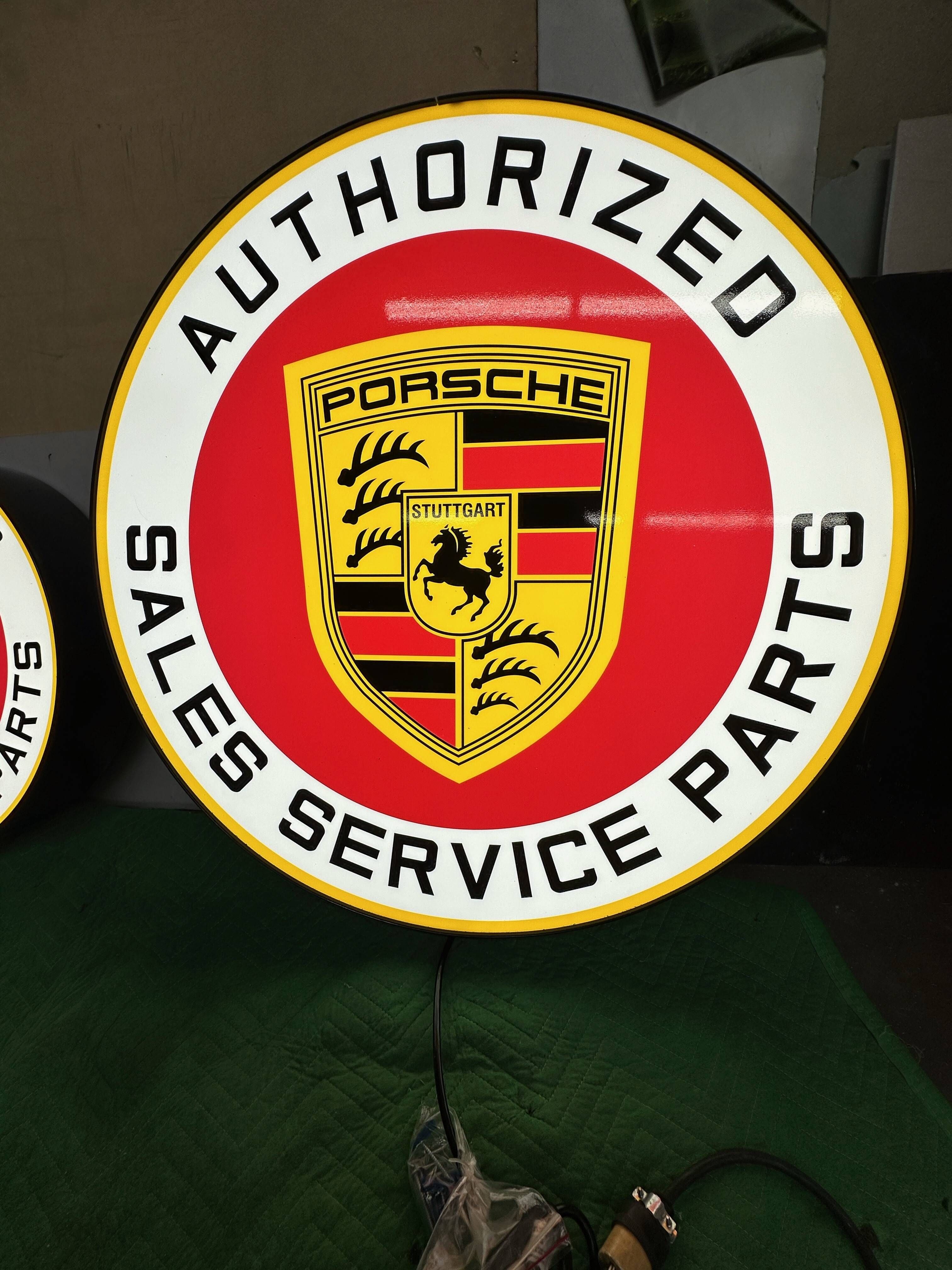 Sold - No-Reserve Trio (3) Porsche Lighted Sign Collection