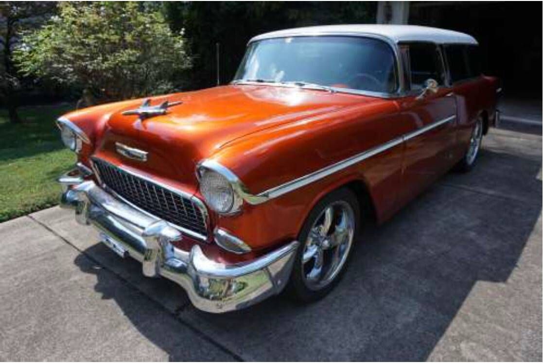 Customized 1955 Chevrolet Nomad Station Wagon With a 327 V8